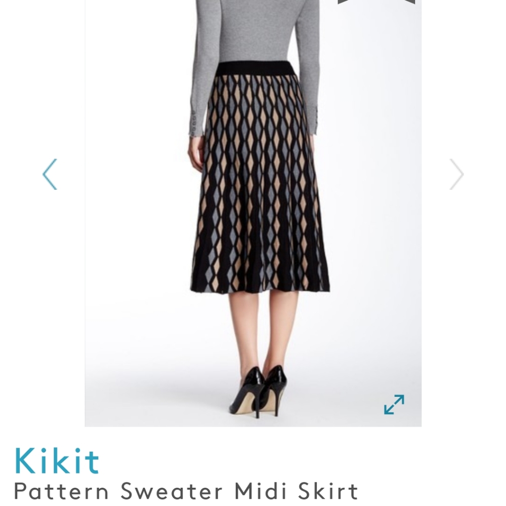Project by KIKIT Sweater Midi Skirt Diamond Print